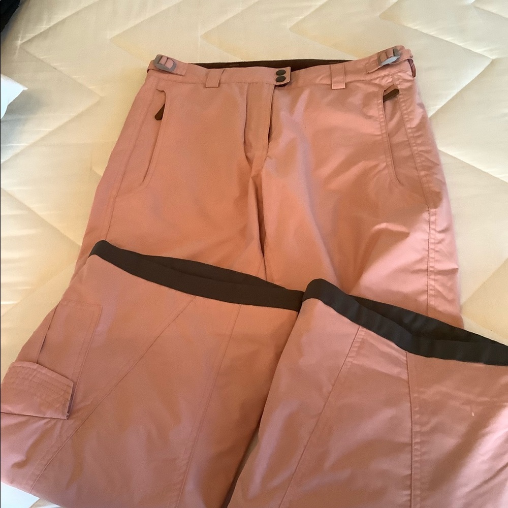 Columbia Convert Ski Snow Pants Small (6-8) Pink